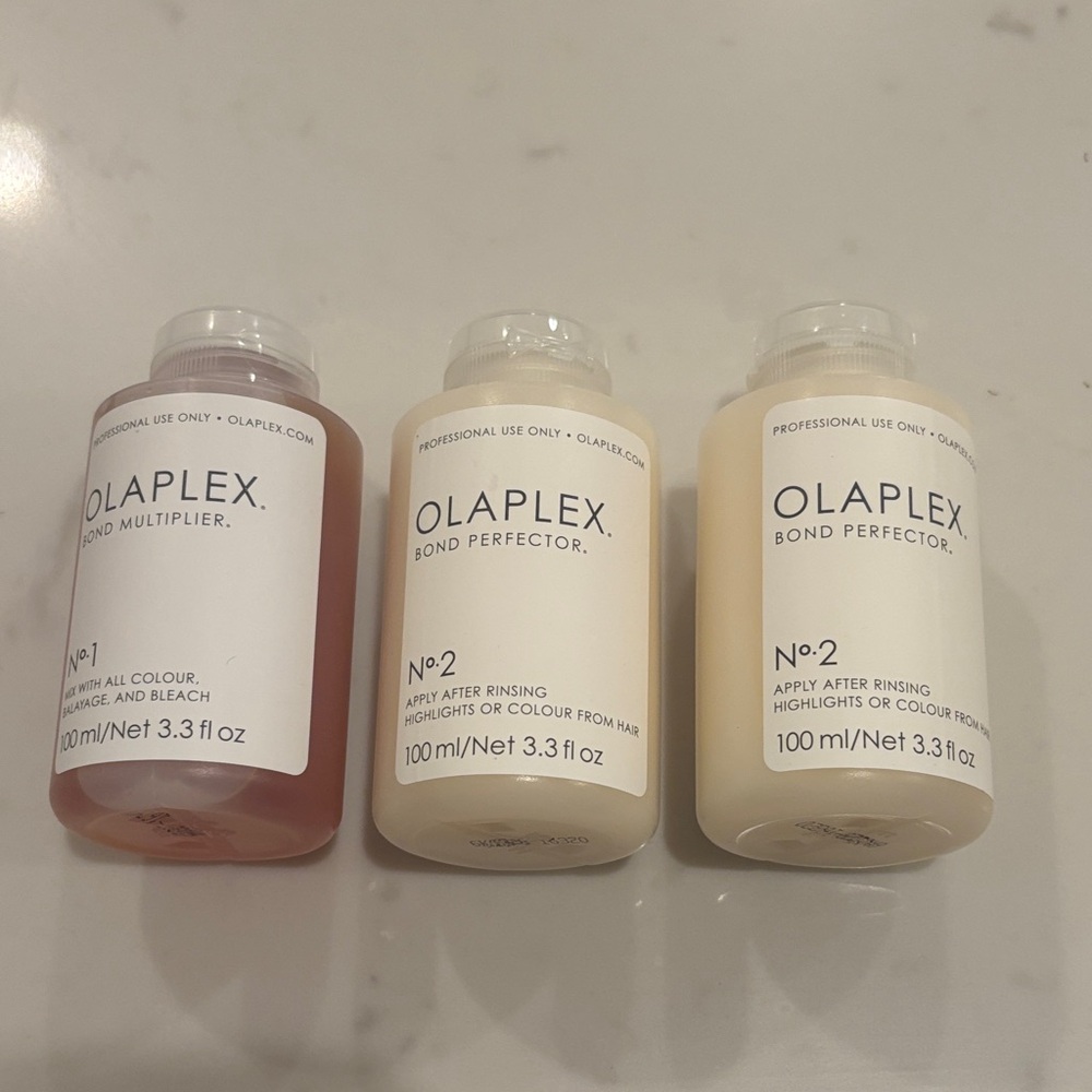 OLAPLEX Bond Multipler and Bone Perfector No 1 and No 2